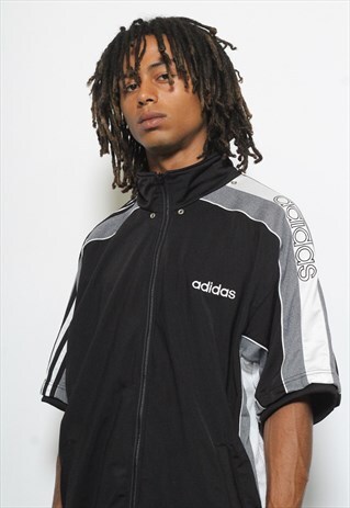 VINTAGE ADIDAS SHORT SLEEVED TRACK JACKET