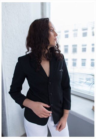 VINTAGE 80'S BLACK BLAZER