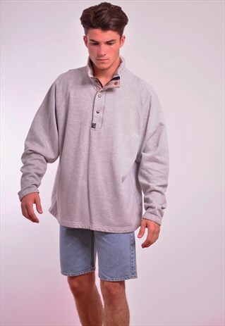 VINTAGE NIKE 1/4 ZIP GREY SWEATER