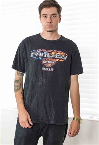 VINTAGE HARLEY DAVIDSON T-SHIRT LOGO 90S L 8.5