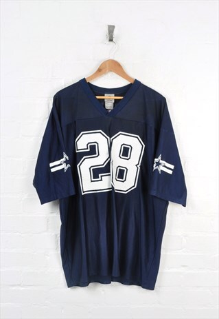 VINTAGE NFL DALLAS COWBOYS AMERICAN FOOTBALL JERSEY NAVY XXL