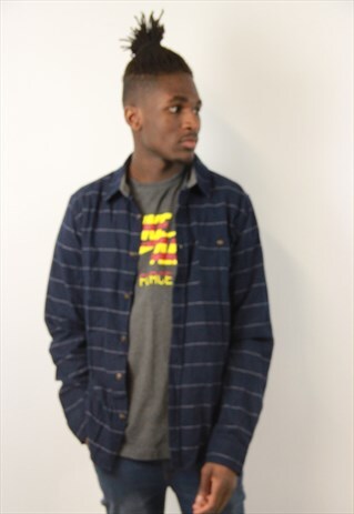 VINTAGE PATTERNED NAVY SHIRT