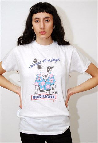 SPUDS MACKENZIE T-SHIRT (M) VINTAGE 80S BUD LIGHT BUDWEISER