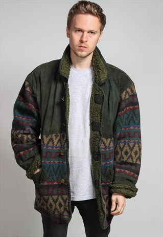 VINTAGE AZTEC SHERPA JACKET