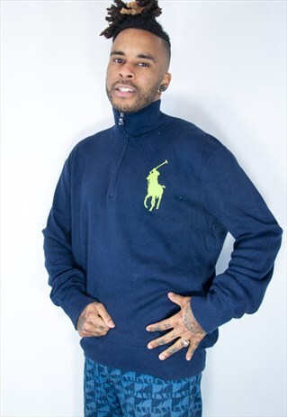 RALPH LAUREN EMBROIDED ZIP SWEATSHIRT