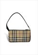 BURBERRY BAG BEIGE NOVA CHECK HANDBAG POUCHETTE PURSE