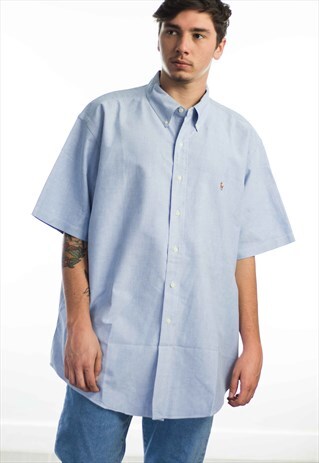 VINTAGE POLO RALPH LAUREN LOGO SHIRT 90S XXL 12.2