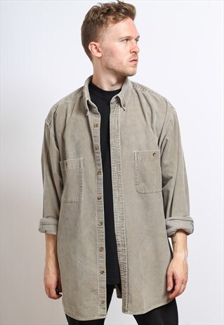 VINTAGE CORDUROY SHIRT GREY