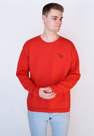RED OH YES I CAN SWEATSHIRT