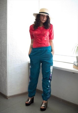 VINTAGE 90'S EMERALD GREEN JOGGERS
