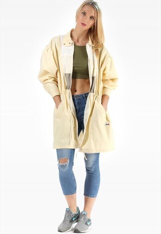 VINTAGE ANORAK JACKET COLORBLOCK DRAWSTRING