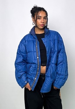 Light Blue 90s NIKE Puffer Jacket Coat