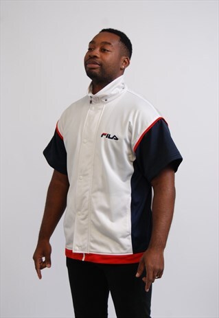 VINTAGE FILA SHORT SLEEVE TRACKSUIT TOP JACKET