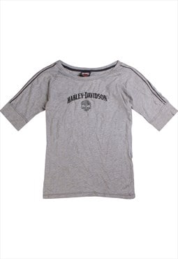 Harley Davidson Motorcycle Tee T Shirt Women's Large Grey