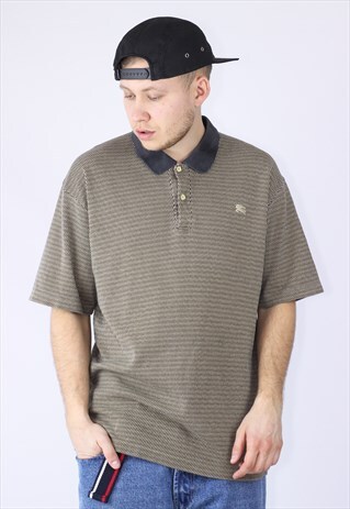 VINTAGE MENA BURBERRYS POLO SHIRT SHORT SLEEVE