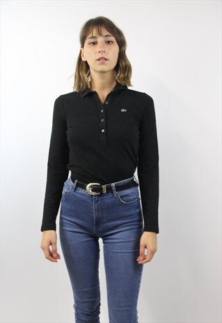 VINTAGE LACOSTE LONG SLEEVE POLO SHIRT