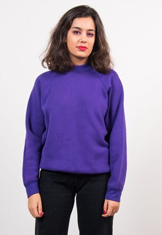 90'S VINTAGE BASIC PURPLE SWEATSHIRT JUMPER