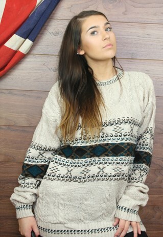 VINTAGE KNIT JUMPER OVERSIZED KNIT