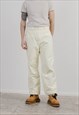VINTAGE FILA CREAM SKI SNOW PANTS MEN TROUSERS L/XL