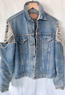 Reworked Vintage Levi's Deconstructed Shoulders Denim Jacket