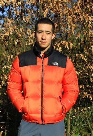 nuptse jacket orange