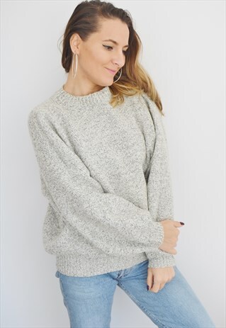 80S VINTAGE GREY JUMPER/ SWEATSHIRT