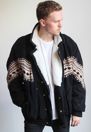 VINTAGE AZTEC FESTIVAL SHERPA JACKET
