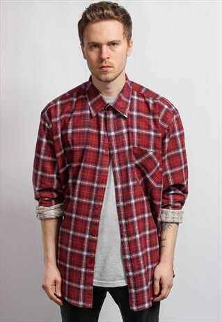 VINTAGE FLANNEL SKATER SHIRT