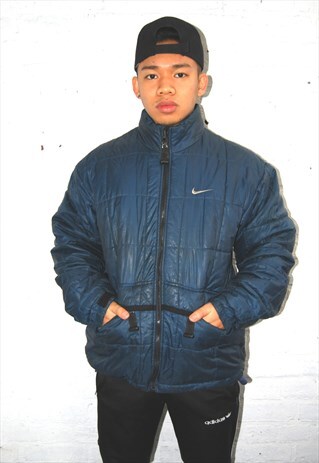 NIKE PADDED MEN'S PUFFER COAT (1990'S/BROWN)