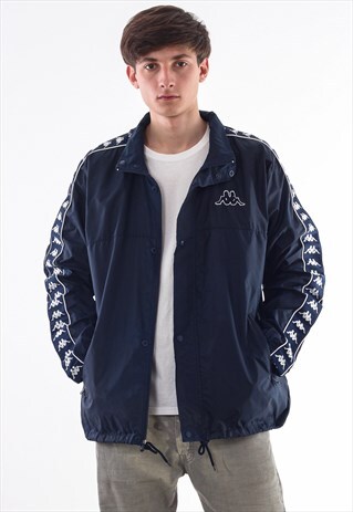 VINTAGE KAPPA TRACKSUIT WINDBREAKER 90S NAVY BLUE