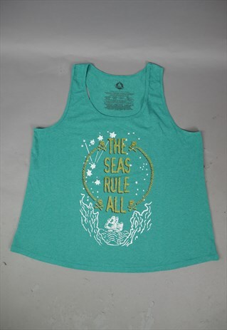 VINTAGE DISNEY THE SEAS RULE GRAPHIC T-SHIRT IN BLUE