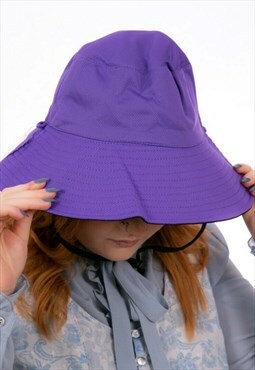 Reversible Black &  Purple Bucket Hat