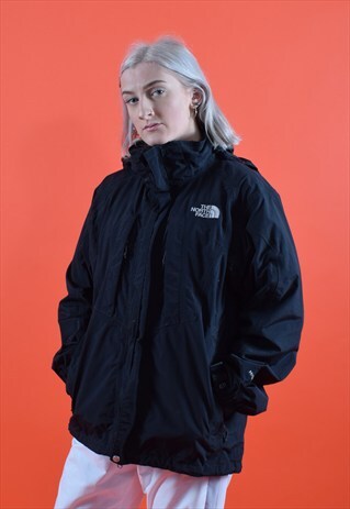 BLACK THE NORTH FACE HOODED COAT