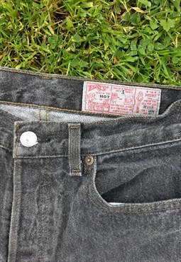 Vintage 90's Wash Em Hot High Rise Grey Levi Mom Jeans