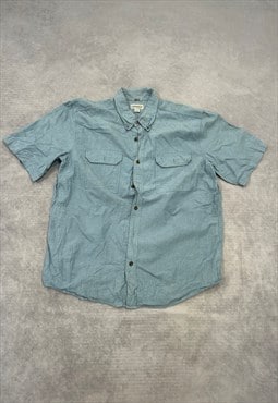 Carhartt Shirt Denim Relaxed Fit Short Sleeve Shirt