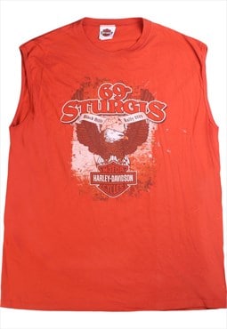 Harley Davidson  Motorcycle Vest Back Print Vest T Shirt XXL