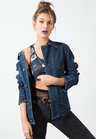 VINTAGE 80S CLASSIC LEVI'S BASIC DENIM JACKET / S1778