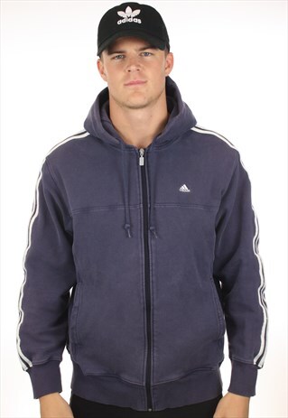 VINTAGE 90S ADIDAS SMALL LOGO FULL ZIP HOODIE