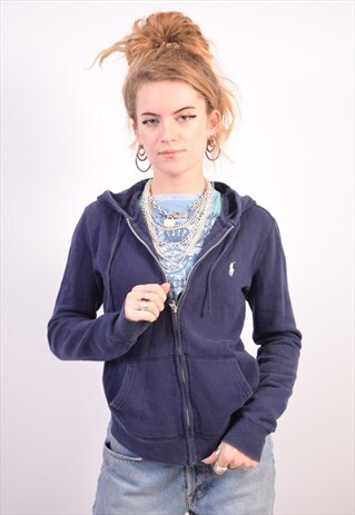 VINTAGE RALPH LAUREN HOODIE SWEATER BLUE