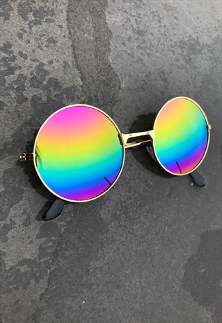 RAINBOW JOHN LENNON CIRCLE SUNGLASSES