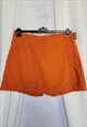 Y2K 00S LOW WAIST ORANGE MINIMALIST MINI SKORT SKIRT 
