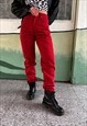 VINTAGE LEVI'S 90S HIGH WAIST JEANS DENIM IN RED