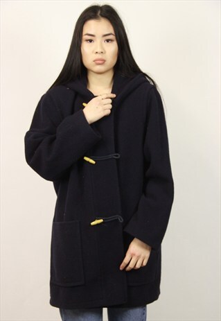 VINTAGE NAVY DUFFLE COAT