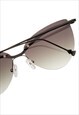 CAT-EYE SUNGLASSES IN MATT BLACK WITH GRADIENT LENS