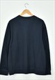 VINTAGE WOMEN'S PLAIN SWEATSHIRT BLUE XLARGE