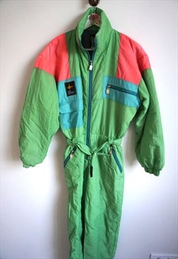 Vintage Onepiece Skisuit Skiing Ski Suit Overall Romper Snow