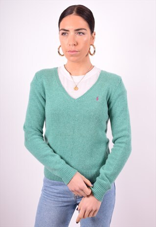 POLO RALPH LAUREN WOMENS VINTAGE JUMPER SWEATER SMALL 90'S