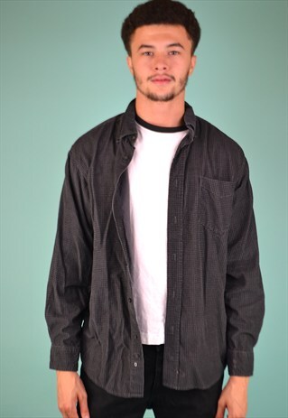 VINTAGE 90'S CHECKED CORDUROY SHIRT