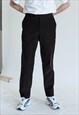 VINTAGE 90S MID WAIST BROWN CORDUROY STRAIGHT FIT TROUSERS