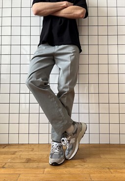 Vintage LEVIS Pants Work Trousers STA PREST 80s Grey 